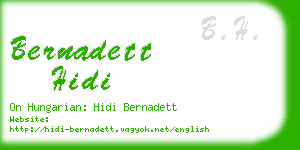 bernadett hidi business card